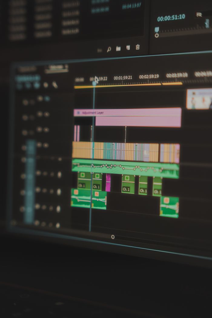 gallery-6 Detailed view of a video editing timeline displayed on a computer screen, highlighting the tools used in video production.